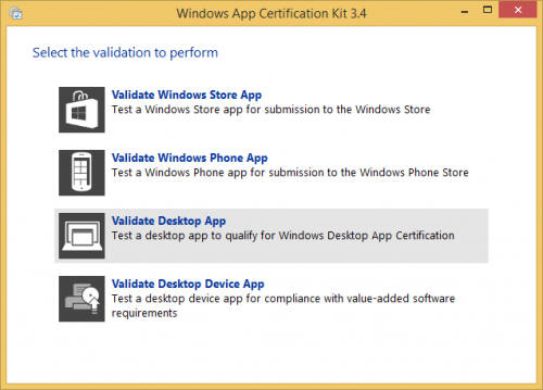 Kit de Certificación de Aplicaciones de Windows